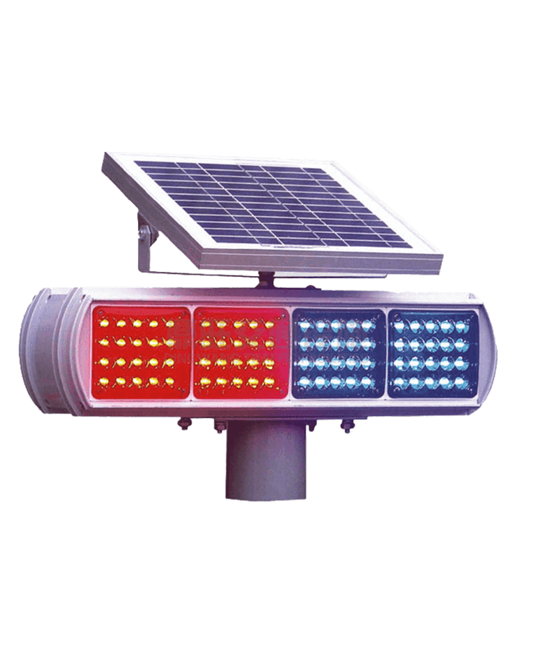 Double Red and Blue Solar Warning Lamp DW-BZ07