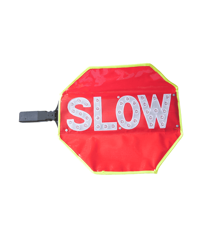 SLOW Retractable LED Warning Signs DW-DX-B01
