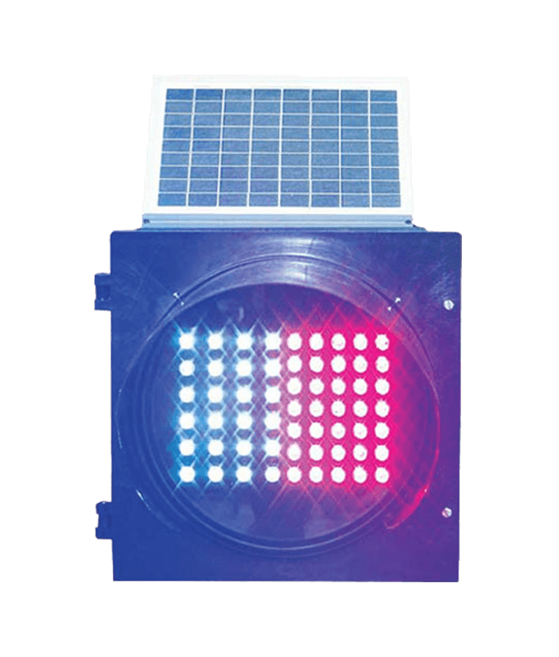 Half Red Blue Solar Warning Lamp DW-BZ04