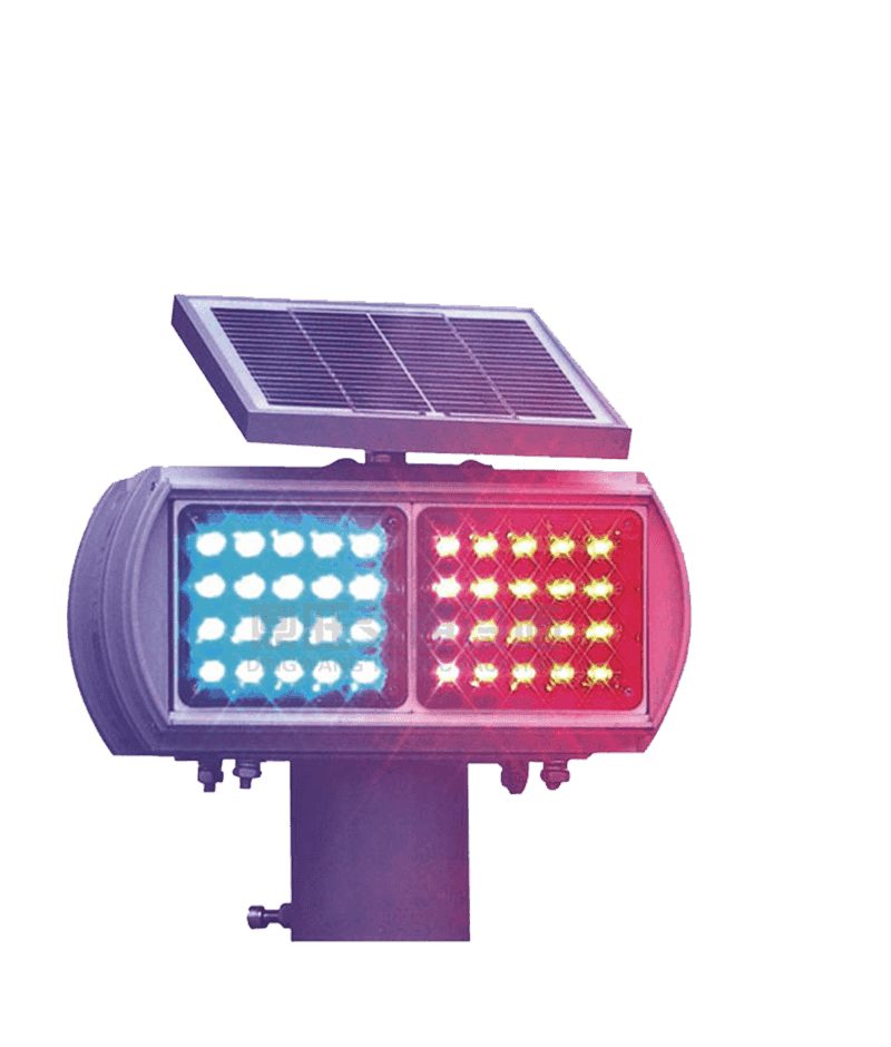 Blue and Red Solar Flashing Warning Lamp DW-BZ06