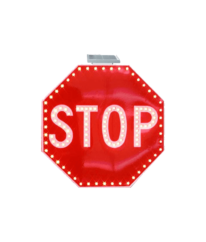 Solar Stop Warning Sign DW-BZ19