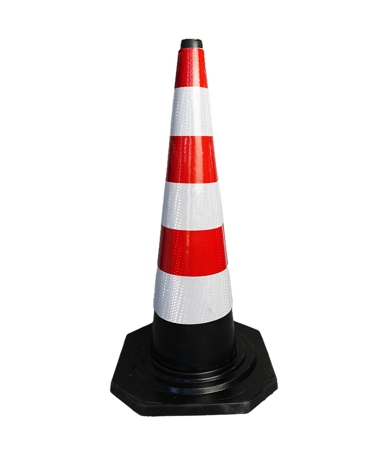 70CM Black Rubber Traffic Cone DW-HJ01