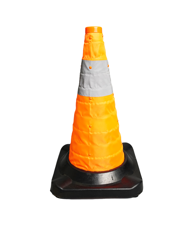 Retractable Road Cone Black Rubber Base DW-SJ02