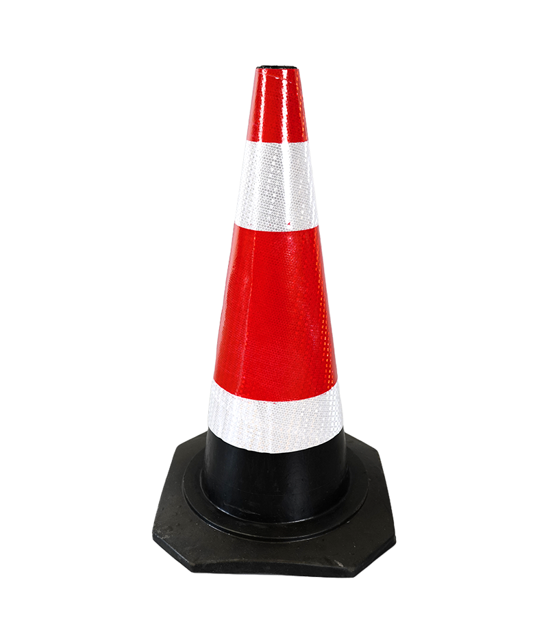 70CM Black Rubber Traffic Cone DW-HJ01