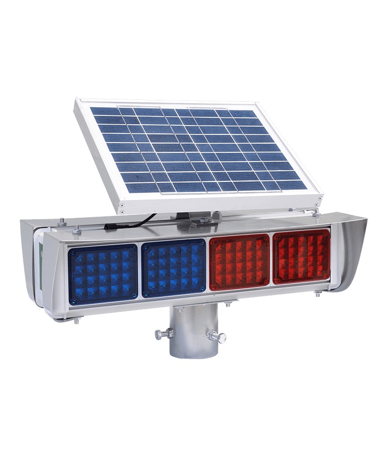 2 Sides Double Solar Traffic Warning Lamp DW-BP02