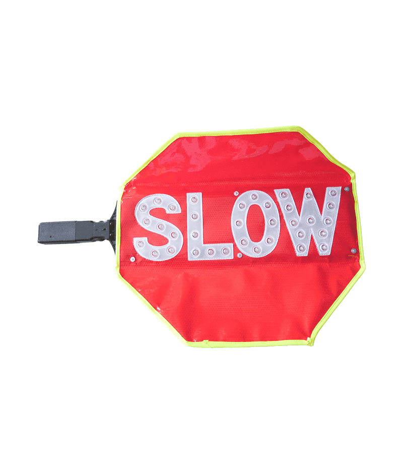 SLOW Retractable LED Warning Signs DW-DX-B01